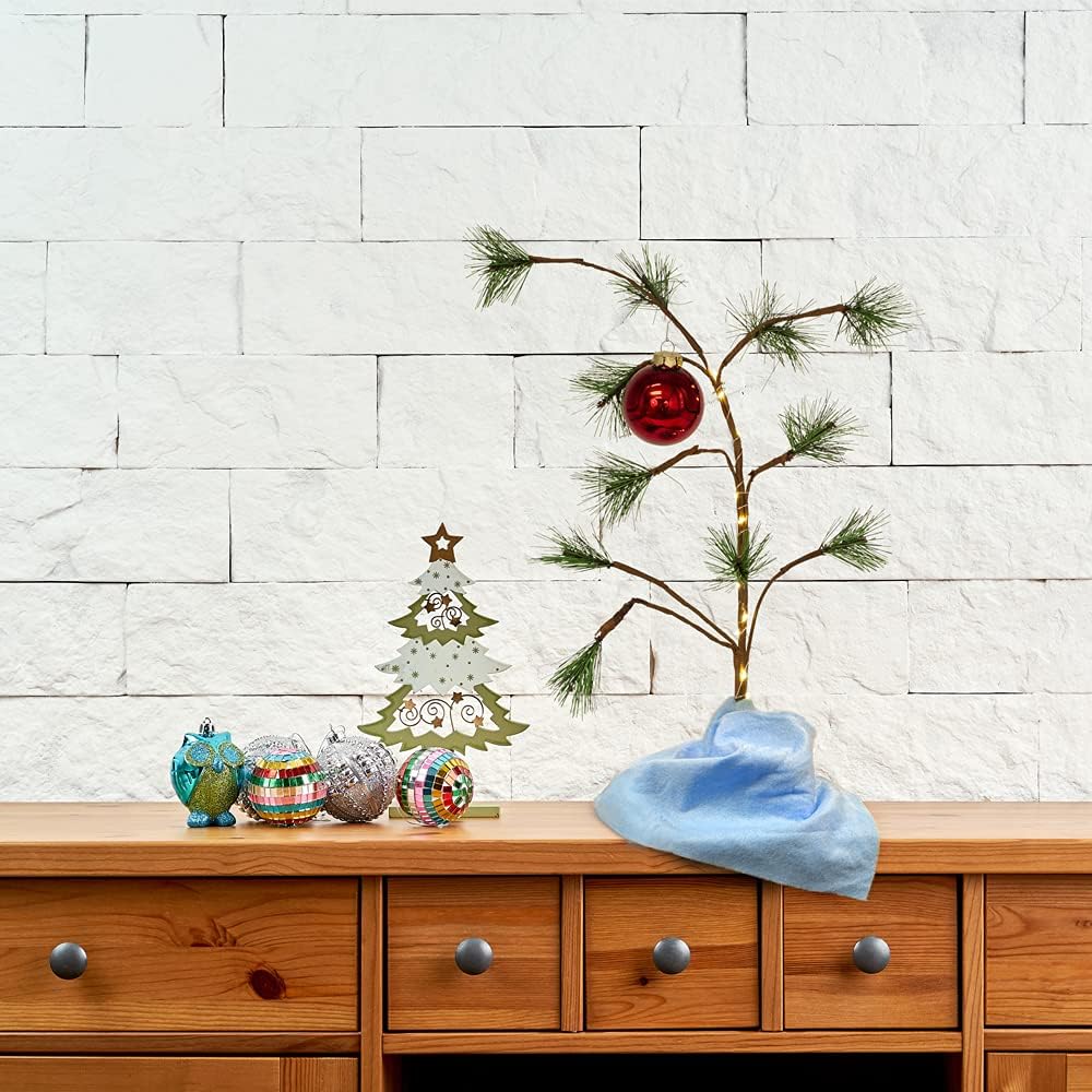 ProductWorks 24" Charlie Brown Christmas Tree with Linus's Blanket